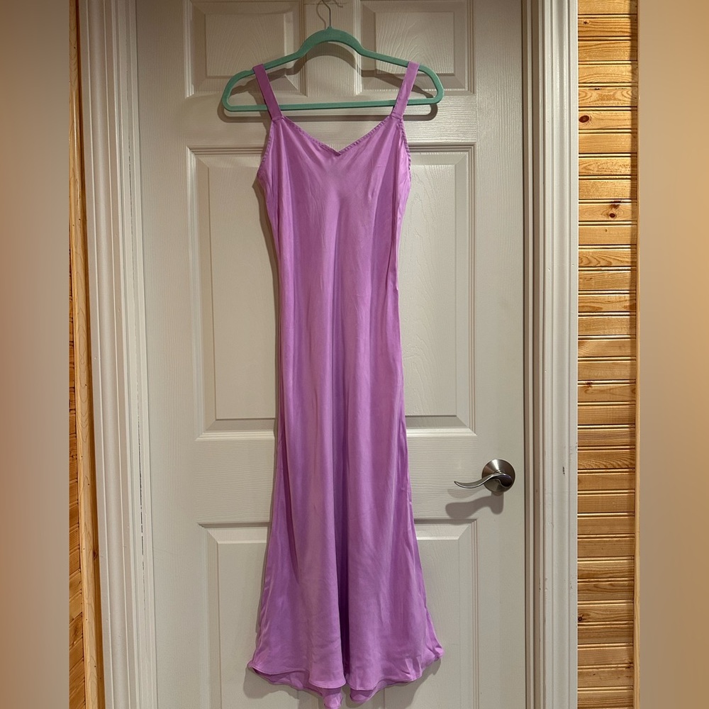 J. Crew Lavender Bias- Cut Maxi Slip Dress
